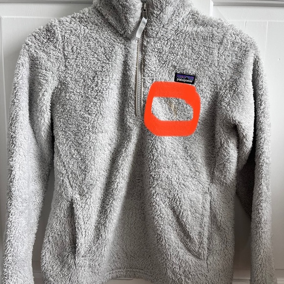 Girls Patagonia Los Gatos 1/4 zip fleece, gray, size L - Picture 3 of 5